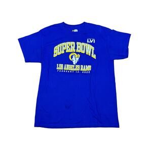 Los Angeles Rams Super Bowl Champions Tee Blue NFL Shirt Men’s Large 2022